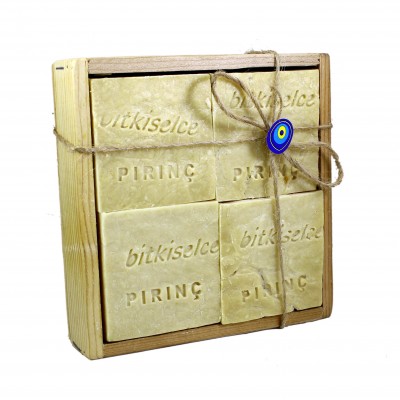 Bitkiselce El Yapımı Pirinç Sabunu  4 Adet (450 gr.)